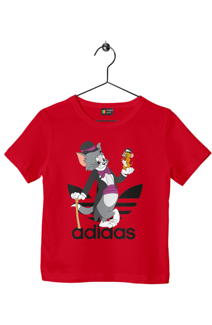 Футболка дитяча з принтом "Adidas Том і Джеррі". Adidas, tom and jerry, адідас, джеррі, кіт, миша, мульт, мультсеріал, том, том і джеррі. 2070702