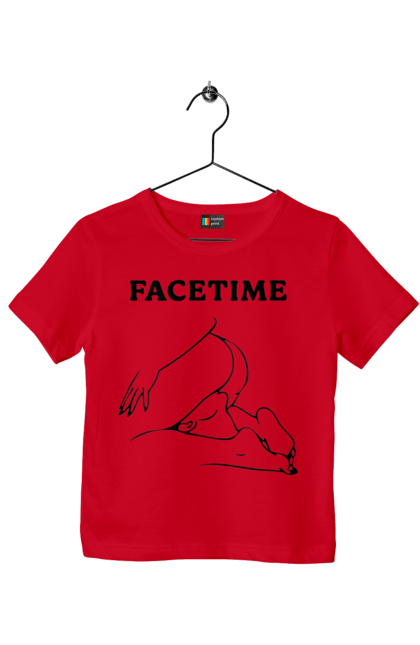 Футболка дитяча з принтом "Фейстайм". Вульгарна, гумор, прикольна, смішна, фейстайм. 2070702