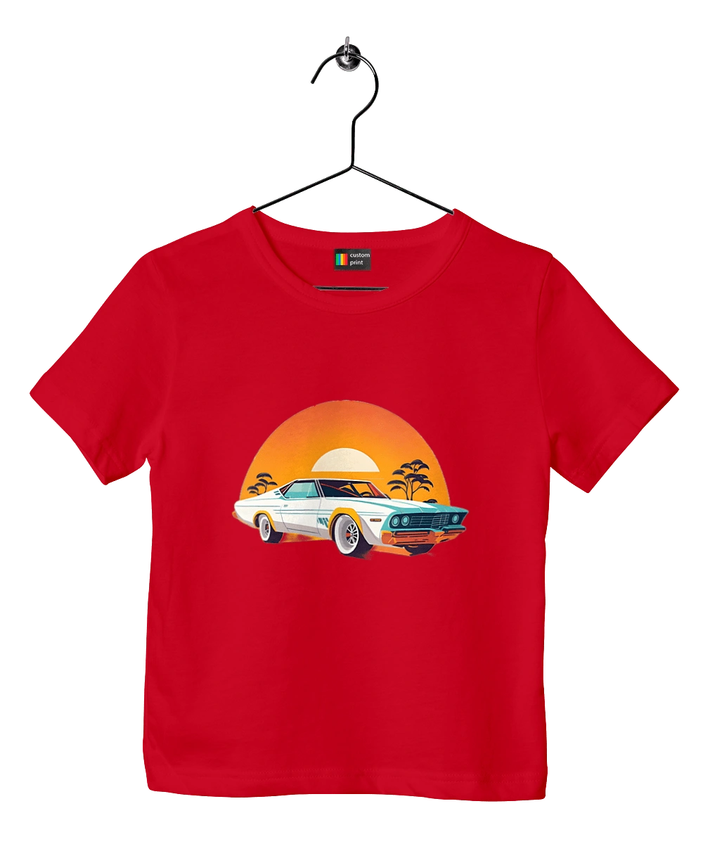 Beautiful car at sunset