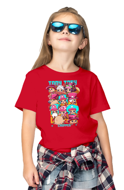 Children's t-shirt with prints One Piece Tony Tony Chopper. Adventures, anime, fantasy, light novel, manga, one piece, tony tony chopper, tv series. 2070702