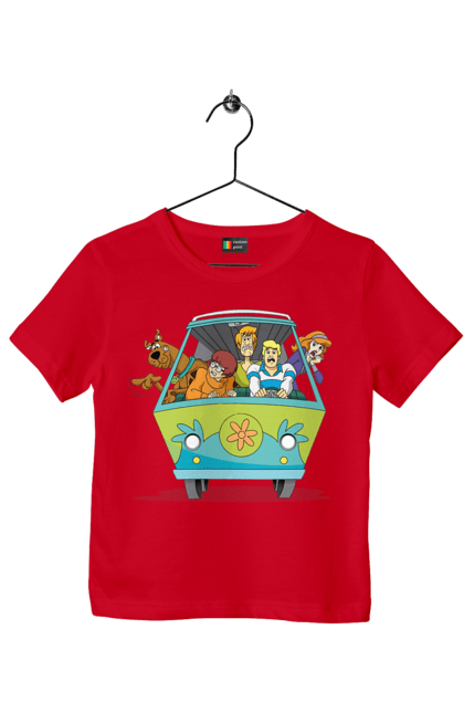 Футболка дитяча з принтом "Скубі Ду, Машина". Авто, мультик, скубі ду, собака. 2070702