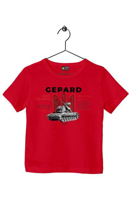Футболка дитяча з принтом "Gepard". F16, gepard, nasams, stinger, zuzana, гаубиця, два герби, залужний, сюзанна. 2070702
