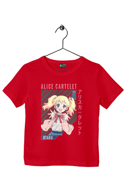 Children's t-shirt with prints Kiniro Mosaic Alice Cartelet. Alice, alice cartelet, anime, gold mosaic, kiniro mosaic, kinmoza, manga. 2070702