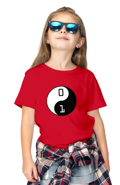 Футболка дитяча з принтом "Інь Янь". Angular, c, css, html, it, javascript, jquery, php, python, react, svelt, vue, айтишник, айті, гумор, код, кодувати, прогер, програміст, програмісти, ти ж, ти ж програміст, тиж програміст. 2070702