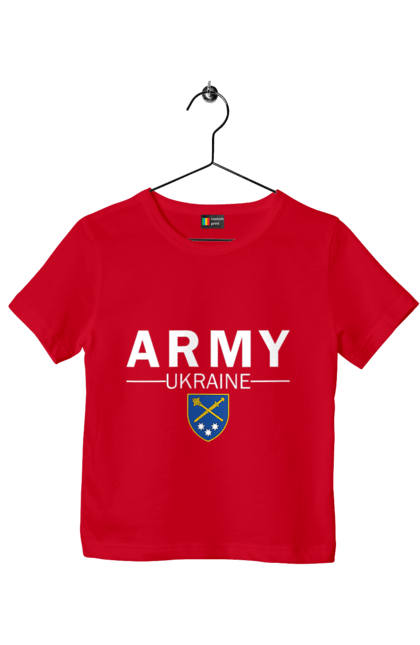Футболка дитяча з принтом "ARMY UKRAINE". Army ukraine, емблема генштабу, залужний. 2070702