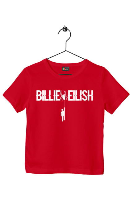 Футболка дитяча з принтом "Біллі Айліш". Біллі айліш, логотип біллі айліш, принт біллі айліш, співачка біллі айліш. 2070702