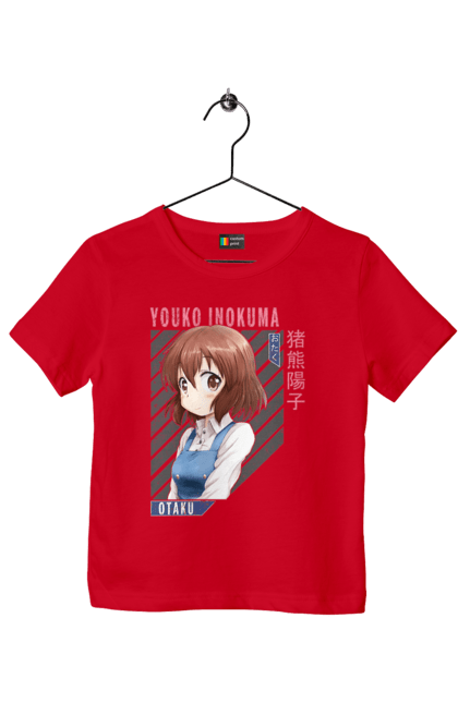 Children's t-shirt with prints Kiniro Mosaic Yoko Inokuma. Anime, gold mosaic, kiniro mosaic, kinmoza, manga, yoko, yoko inokuma. 2070702