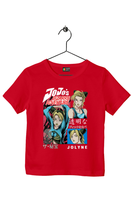 Children's t-shirt with prints JOJO Jolyne Cujoh. Anime, jojo, jojo`s bizarre adventure, jojo’s bizarre adventure, jolyne cujoh, manga. 2070702