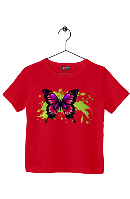 Футболка дитяча з принтом "Рожевий Метелик". Метелик. 2070702