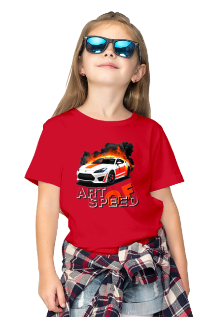 Children's t-shirt with prints Speed. Auto, automobile, car, race, speed. 2070702