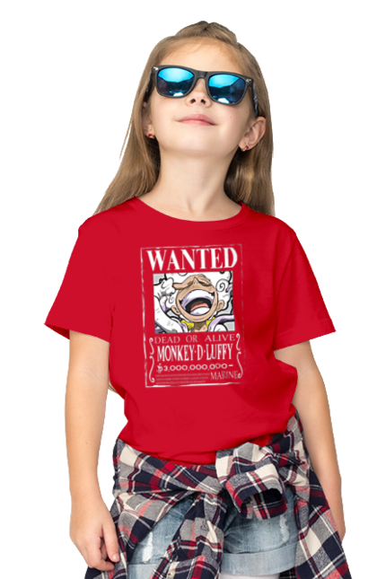 Children's t-shirt with prints One Piece Luffy. Anime, luffy, manga, monkey de luffy, one piece, pirates. 2070702