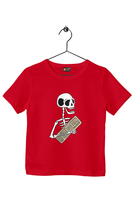 Футболка дитяча з принтом "Вічний кодер". Ай ті, айтішник, бінарний, код, програміст, розробник, хакер. 2070702