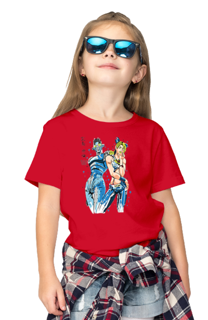 Children's t-shirt with prints JOJO Jolyne Cujoh. Anime, jojo, jojo`s bizarre adventure, jojo’s bizarre adventure, jolyne cujoh, manga. 2070702