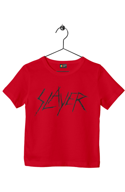 Футболка дитяча з принтом "Slayer". Slayer, грув метал, група, метал група, музика, ню метал, спід метал, треш метал, череп. 2070702