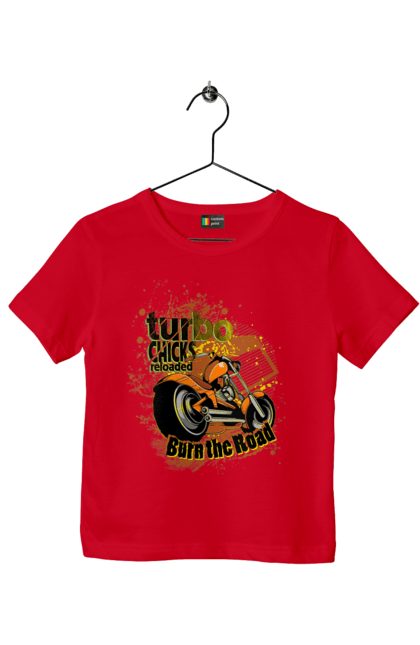 Футболка дитяча з принтом "Мопед Турбо". Їзда, мопед, швидкість. 2070702