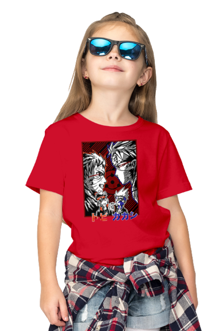 Children's t-shirt with prints Naruto Kakashi Hatake. Anime, kakashi, manga, naruto, shinobi, shonen, team number 7. 2070702