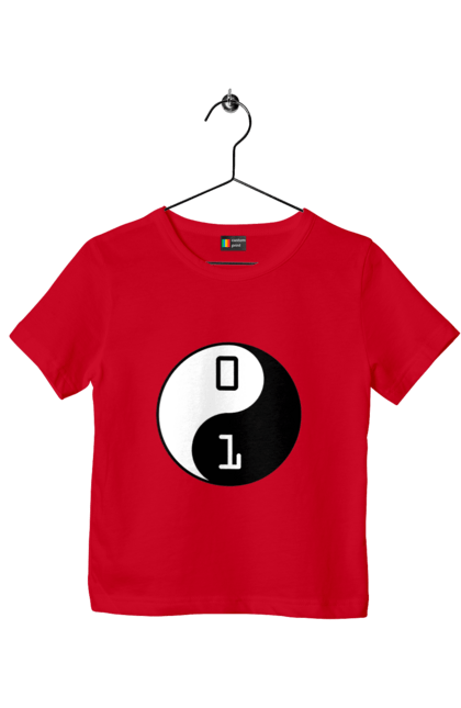 Футболка дитяча з принтом "Інь Янь". Angular, c, css, html, it, javascript, jquery, php, python, react, svelt, vue, айтишник, айті, гумор, код, кодувати, прогер, програміст, програмісти, ти ж, ти ж програміст, тиж програміст. 2070702