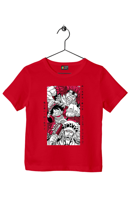 Children's t-shirt with prints One Piece Luffy. Anime, luffy, manga, monkey de luffy, one piece, pirates. 2070702