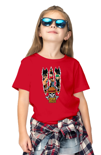 Children's t-shirt with prints One Piece Luffy. Anime, luffy, manga, monkey de luffy, one piece, pirates. 2070702