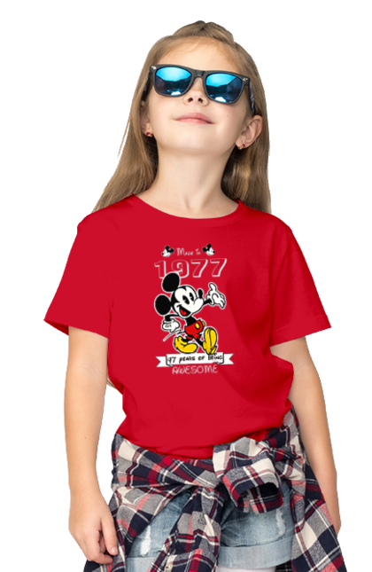 Children's t-shirt with prints Mickey Mouse. Cartoon, disney, mickey, mickey mouse. 2070702