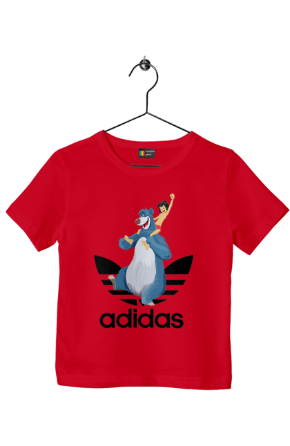 Футболка дитяча з принтом "Adidas Мауглі". Adidas, mowgli, адідас, книга, книга джунглів, мауглі, мультфільм. 2070702