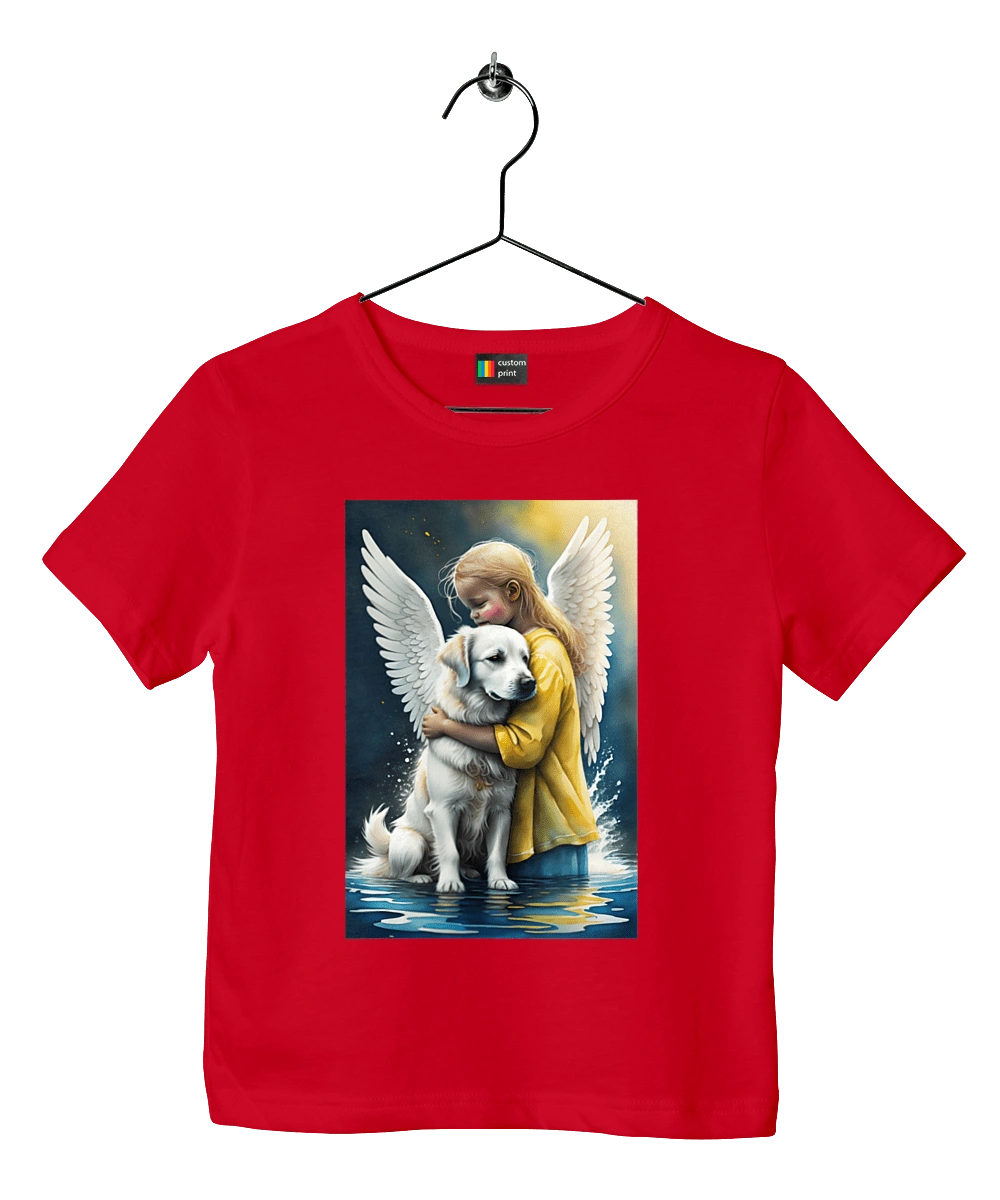 Girl and dog angel [memorial to dead animals]