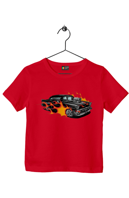 Children's t-shirt with prints Fire Machine. Car. 2070702