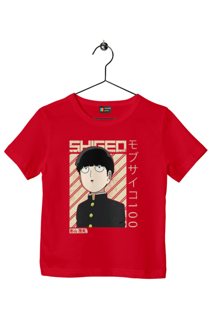 Children's t-shirt with prints Mob Psycho 100. Anime, manga, mob, mob psycho 100, shigeo kageyama. 2070702