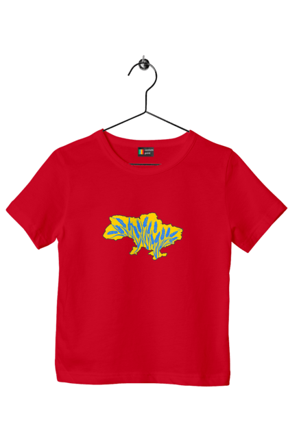 Футболка дитяча з принтом "Україна". Зерно, мапа, патріотичне зображення, пщениця, україна, українська тематика. 2070702