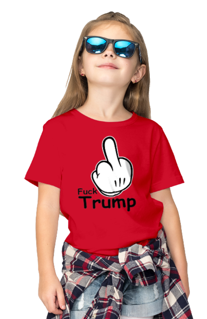 Футболка дитяча з принтом "До біса Трампа". America, fuck, trump, usa, америка, до біса, президент, сша, трамп. 2070702