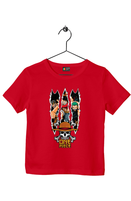 Children's t-shirt with prints One Piece Luffy. Anime, luffy, manga, monkey de luffy, one piece, pirates. 2070702