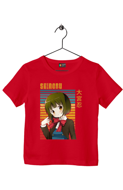 Children's t-shirt with prints Kiniro Mosaic Shinobu Omiya. Anime, gold mosaic, kiniro mosaic, kinmoza, manga, shinobu, shinobu omiya. 2070702