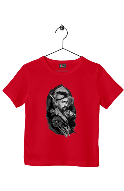 Children's t-shirt with prints Cossack. Cossack, forelock, good ukrainian, pistol, tickets, vusa. 2070702