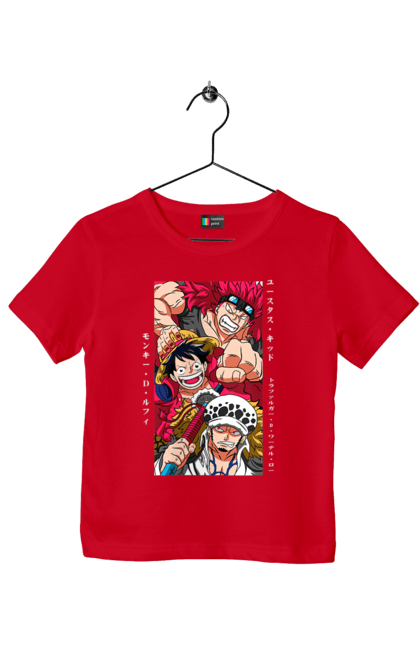 Children's t-shirt with prints One Piece Luffy. Anime, luffy, manga, monkey de luffy, one piece, pirates. 2070702