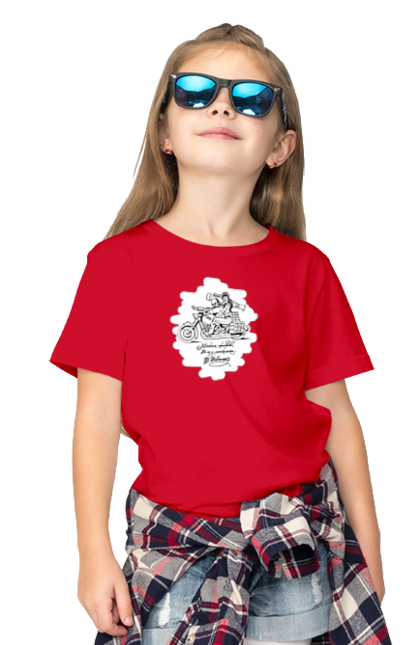 Футболка дитяча з принтом "Шевченка на мотоциклі". Вірш, енеїда, книги, кобзар, мотоцикл, українка, шевченка. 2070702