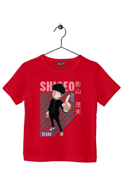 Футболка детская с принтом Моб Психо 100. Anime, manga, mob psycho 100, shigeo kageyama, аниме, манга, моб, моб психо 100, сигэо кагэяма. 2070702