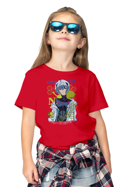 Children's t-shirt with prints Evangelion Rei. Anime, evangelion, eve, kaoru, manga, rei ayanami, shinji. 2070702