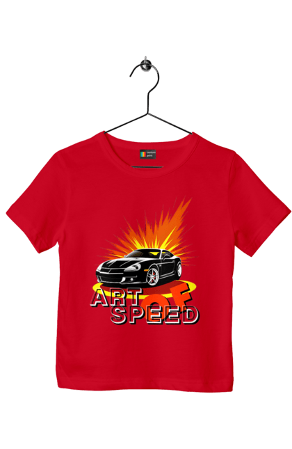 Футболка дитяча з принтом "Швидкість". Авто, автомобіль, гонка, швидкість. 2070702