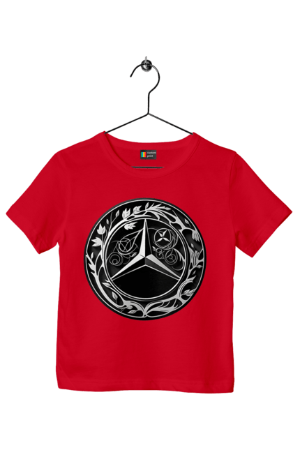 Children's t-shirt with prints Mercedes Benz Logo Art. Avto, cars, mercedes, mercedes-benz, mercedes-benz logo. 2070702