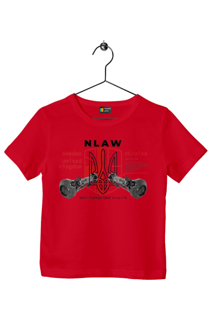 Children's t-shirt with prints NLAW. Caesar, himars, nlaw, patriot, weapons, zaluzhny. 2070702