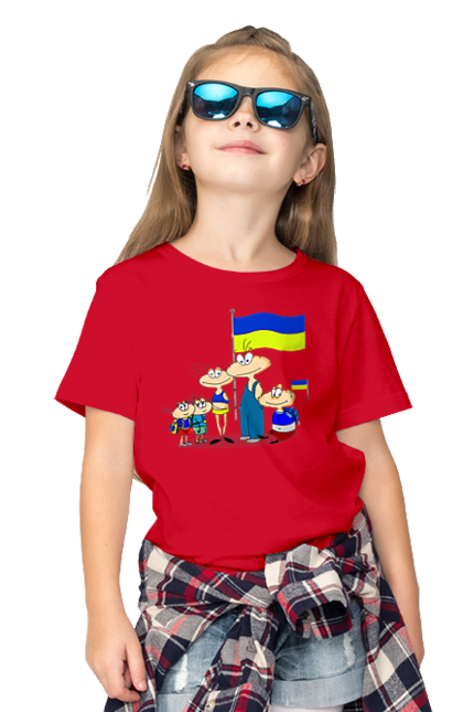 Футболка дитяча з принтом "Україна давай". Масяня, нас багато, разом, україна. ART принт на футболках