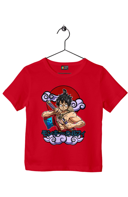 Children's t-shirt with prints One Piece Luffy. Anime, luffy, manga, monkey de luffy, one piece, pirates. 2070702