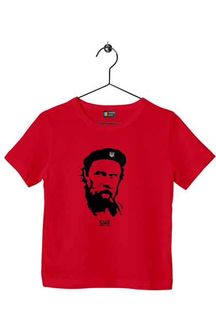 Футболка детская с принтом Шевченко. Берет, кобзарь, тарас, украина, шевченко. 2070702