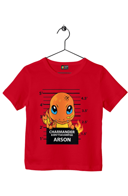 Футболка дитяча з принтом "Покемон Чармандер". Charmander, nintendo, pokemon, pokémon go, аніме, ігри, покемон, чармандер. 2070702