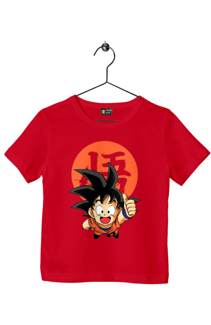 Футболка детская с принтом Жемчуг дракона Сон Гоку. Anime, dragon ball, manga, son goku, tv series, аниме, гоку, жемчуг дракона, манга, сон гоку. 2070702