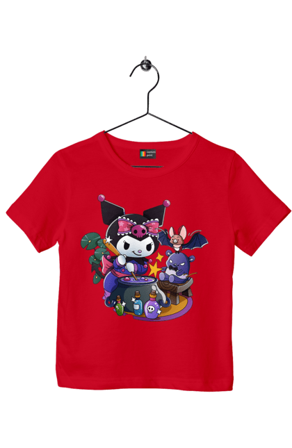 Children's t-shirt with prints Hello Kitty Kuromi. Anime, character, hello kitty, kuromi, my melody, sanrio. 2070702