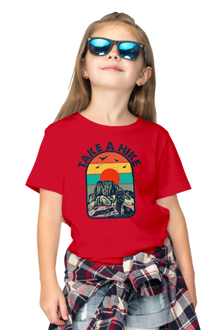 Children's t-shirt with prints Take A Walk Climber, Mountains. Climber, hike, take a walk. 2070702