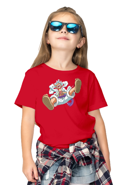 Children's t-shirt with prints One Piece Luffy. Anime, luffy, manga, monkey de luffy, one piece, pirates. 2070702