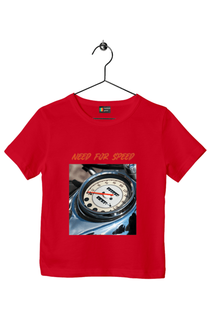Футболка дитяча з принтом "Мото 3". Байкер, дорогая, мотоцикл, ретро, скорость, спидометр, стиль жизни. 2070702