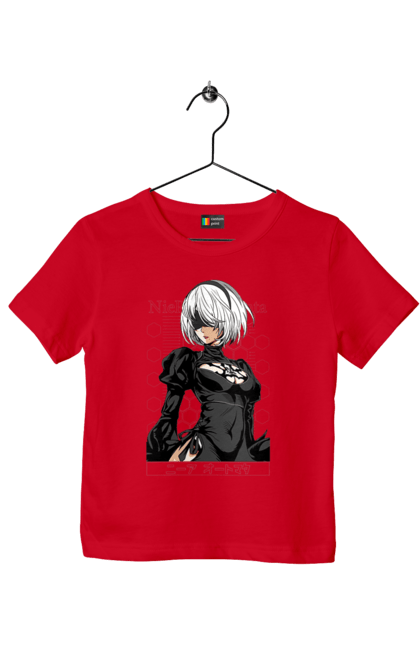 Children's t-shirt with prints Nier: Automata 2B. Character, executioner, game, nier: automata, platinum games, video game, yorha. 2070702